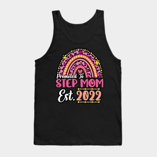 Promoted to Step Mom Est.2022 Rainbow Stepmother to Be New Stepmother Tank Top